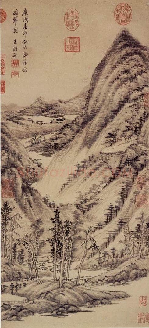 清 王时敏 《仿黄公望浮岚暖翠图》 书画作品