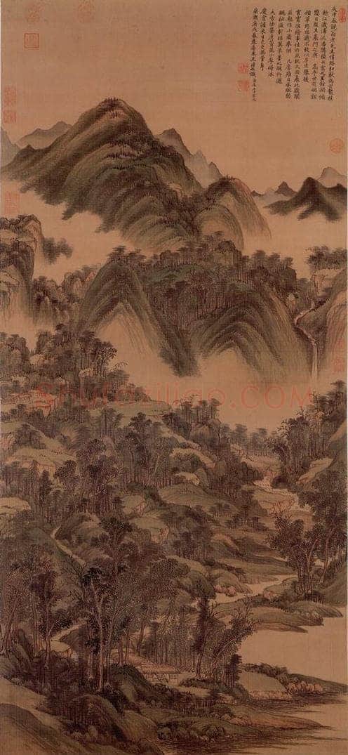 清 王时敏 《仿黄公望山水》 书画作品