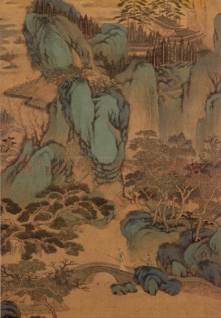 清 王鉴 《仿赵孟頫山水》 书画作品
