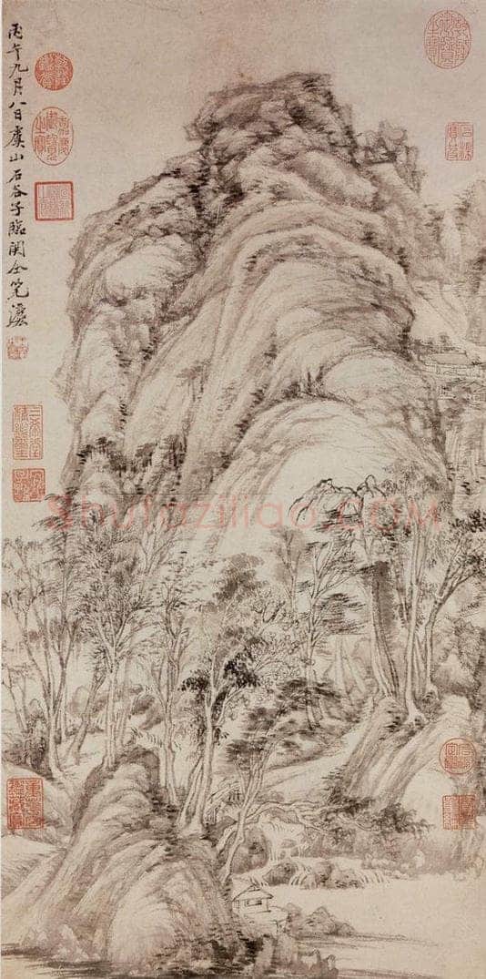 清 王翚 《临关仝山水》 书画作品