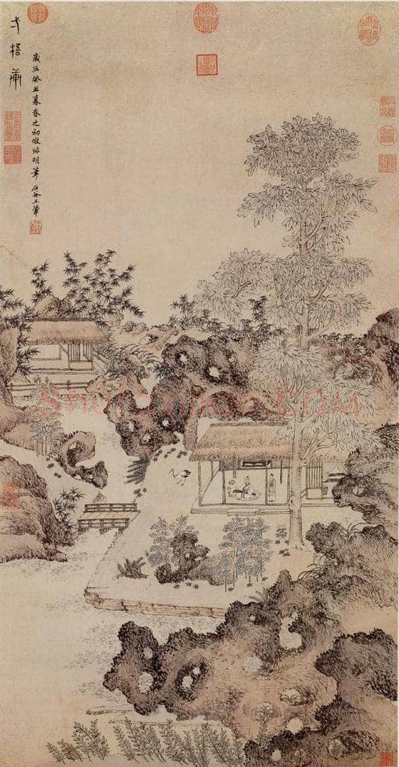 清 王翚 《一梧轩图》 书画作品