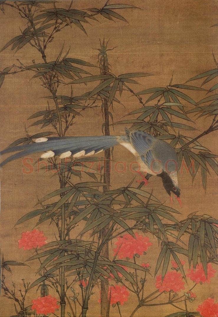 明朝 边文进 春花三喜 书画作品