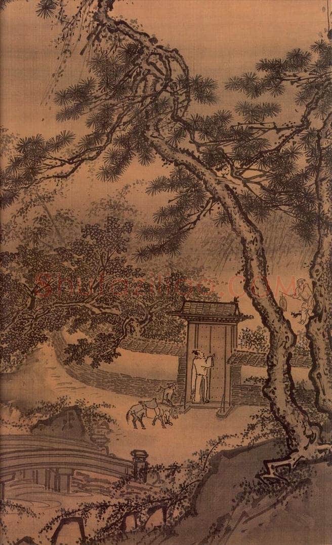 明朝 戴进 春游晚归 书画作品