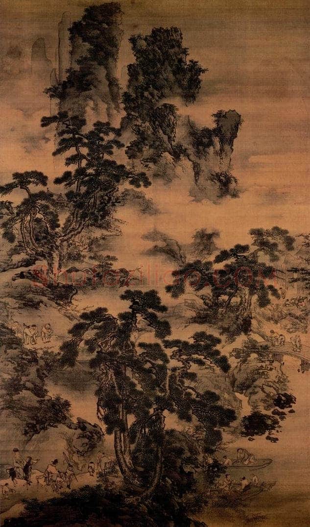明朝 戴进 春酣图 书画作品