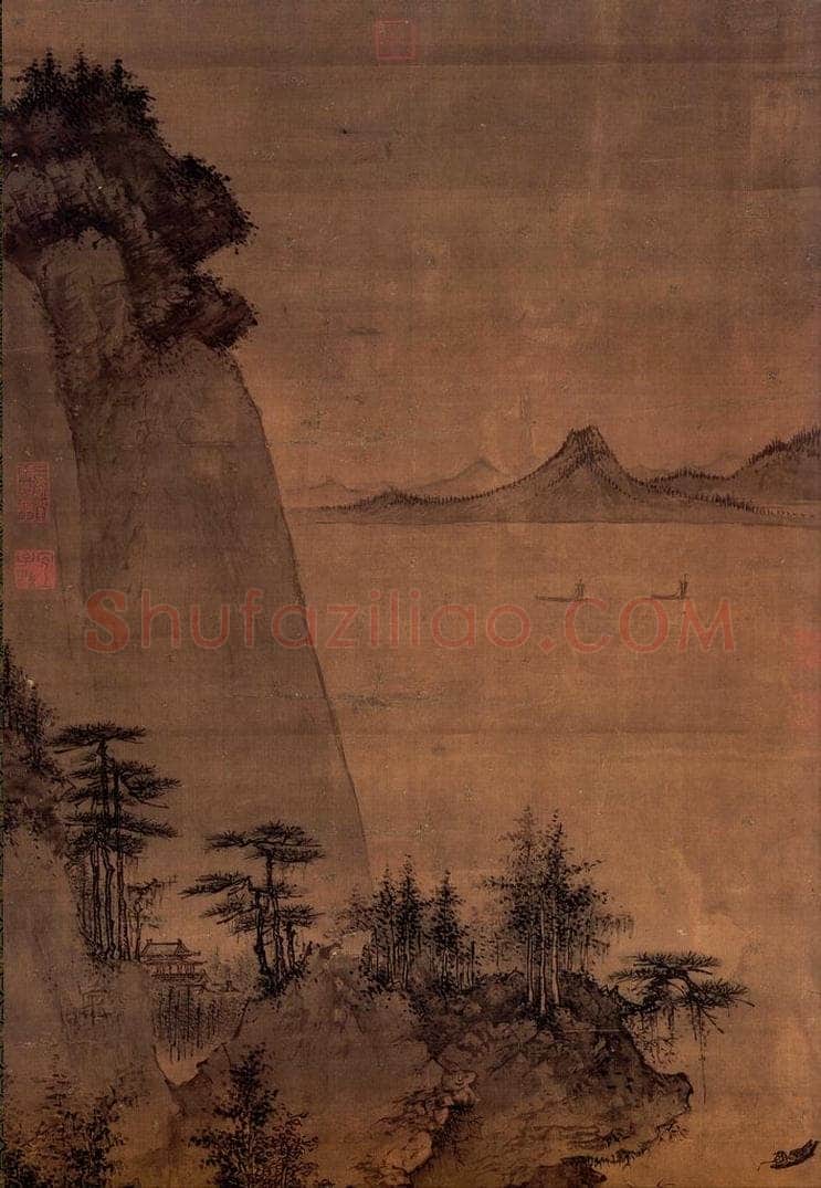 明朝 戴进 溪桥策蹇图 书画作品