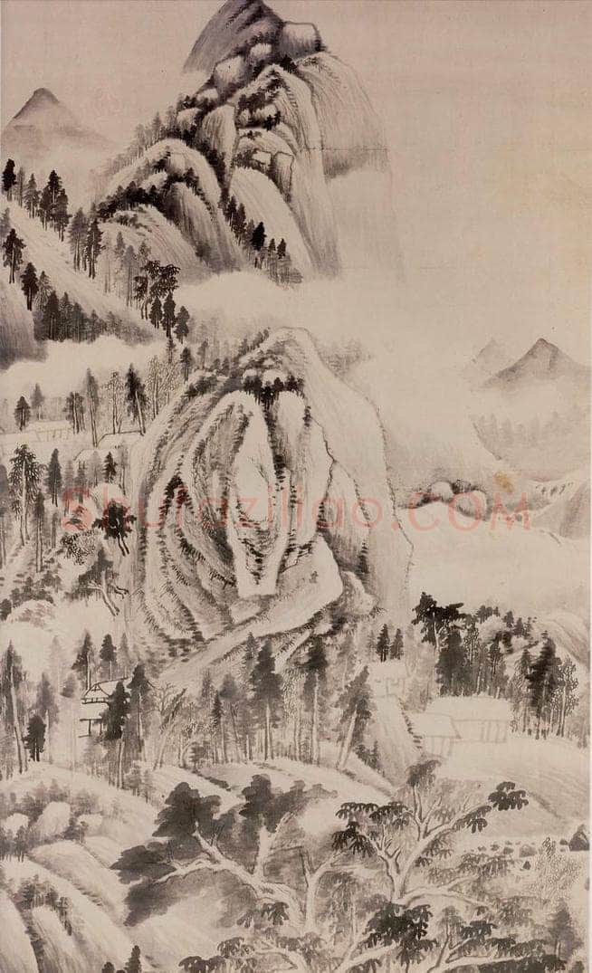 明朝 董其昌 夏木垂阴图 书画作品