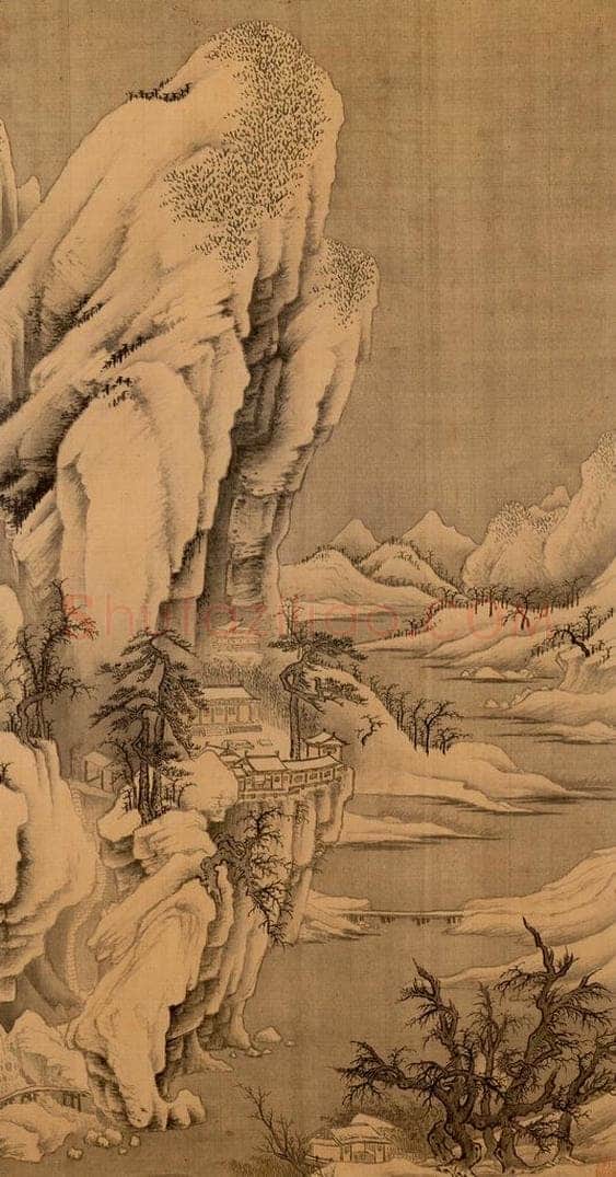 明朝 董其昌 倣宋元人缩本画及跋 书画作品