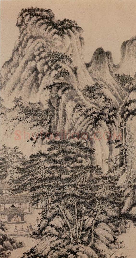 明朝 董其昌 倣宋元人缩本画及跋 书画作品