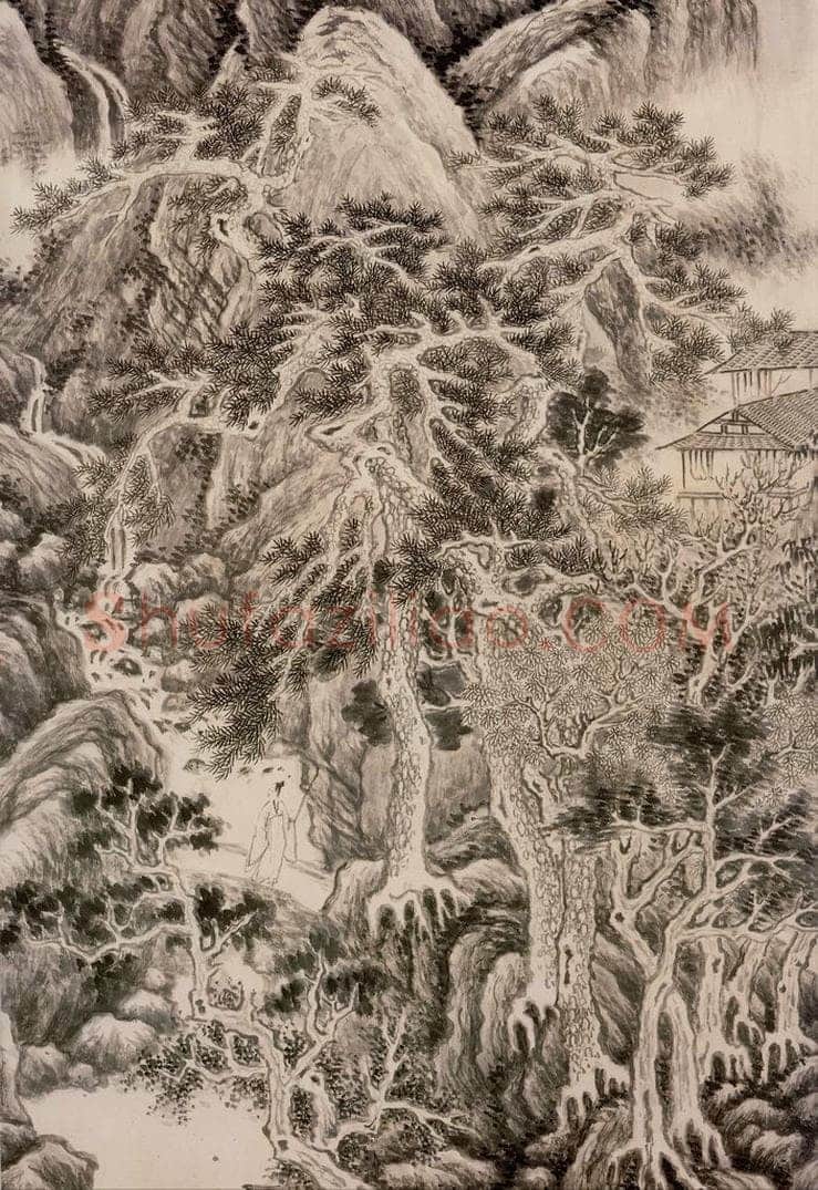 明朝 顾正谊 山水 书画作品