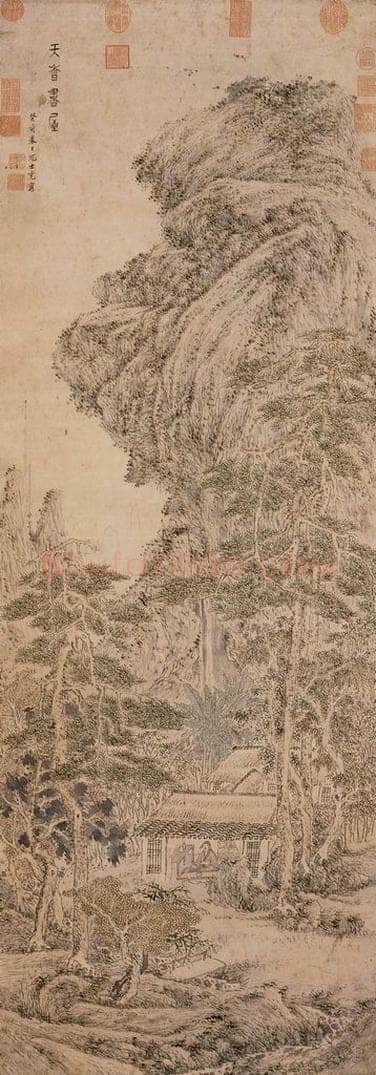明朝 沈士充 天香书屋图 书画作品