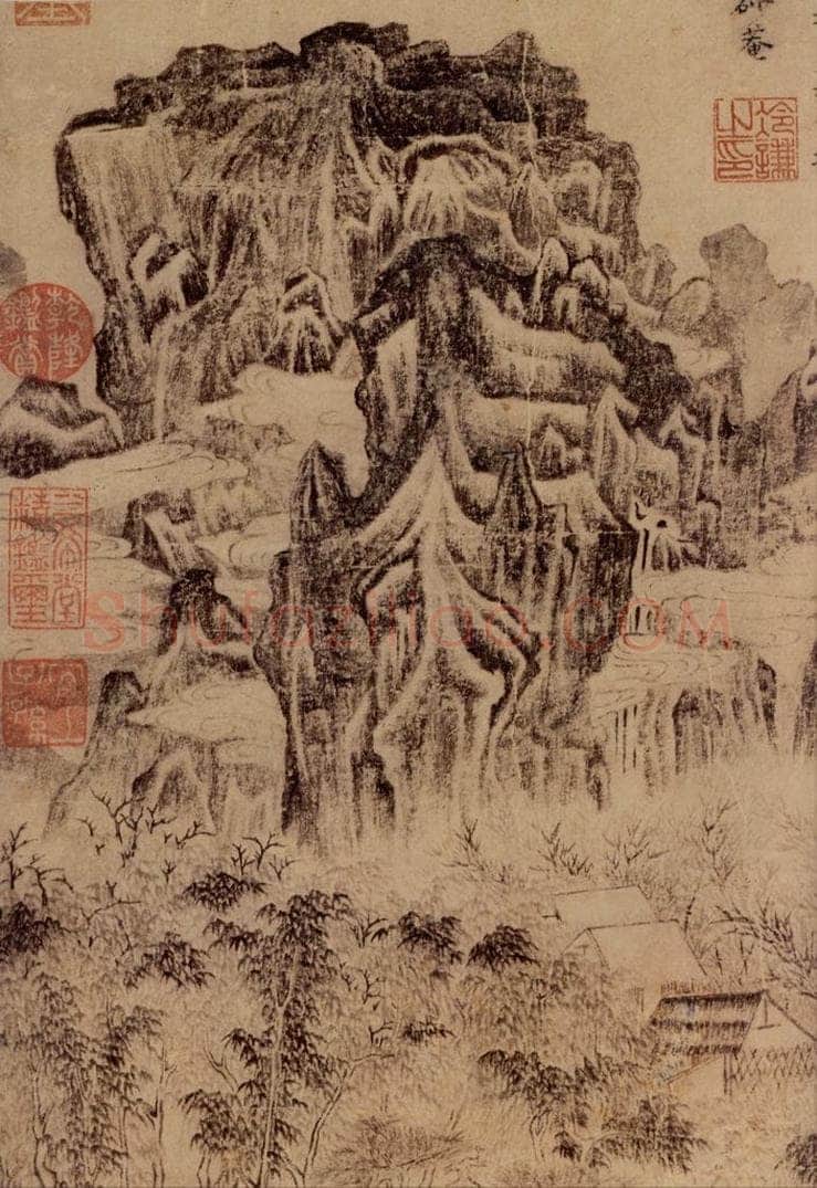 明朝 冷谦 白岳图 书画作品