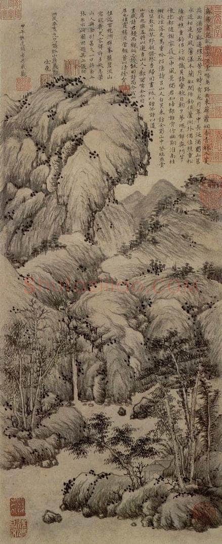 明朝 徐贲 蜀山图 书画作品