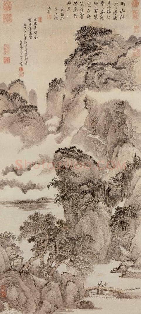 清 王翬 画山水 书画作品