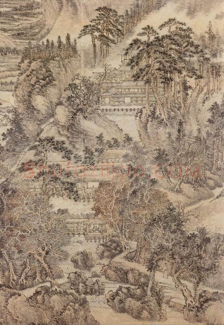 清 王翬 宽廬读书图 书画作品