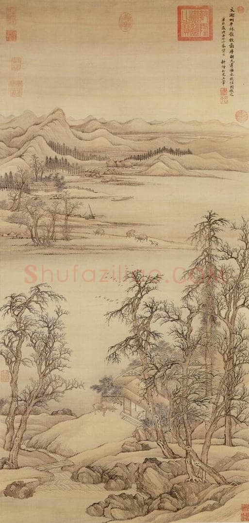 清 王翬 平林散牧 书画作品