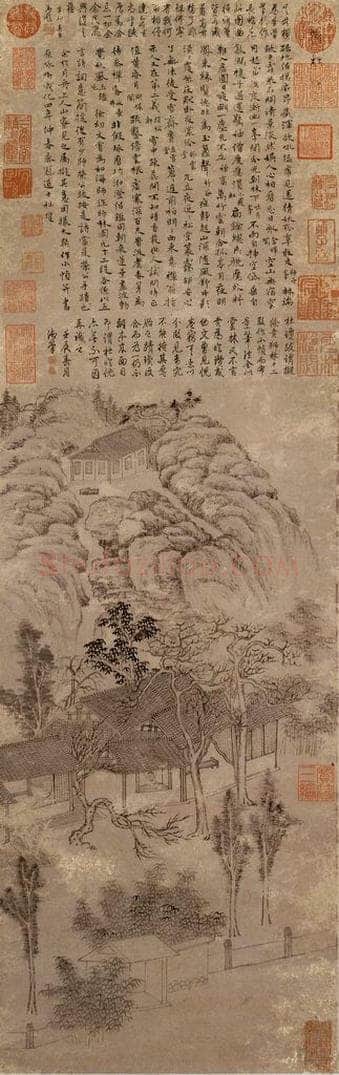 明 杜瓊 《师林图》 书画作品