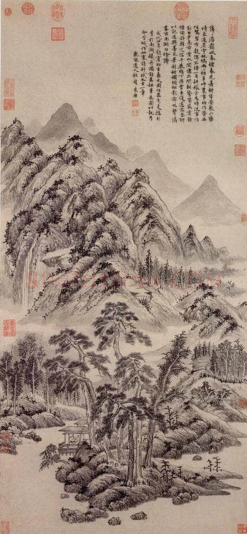 明 杜瓊 《南湖草堂图》 书画作品