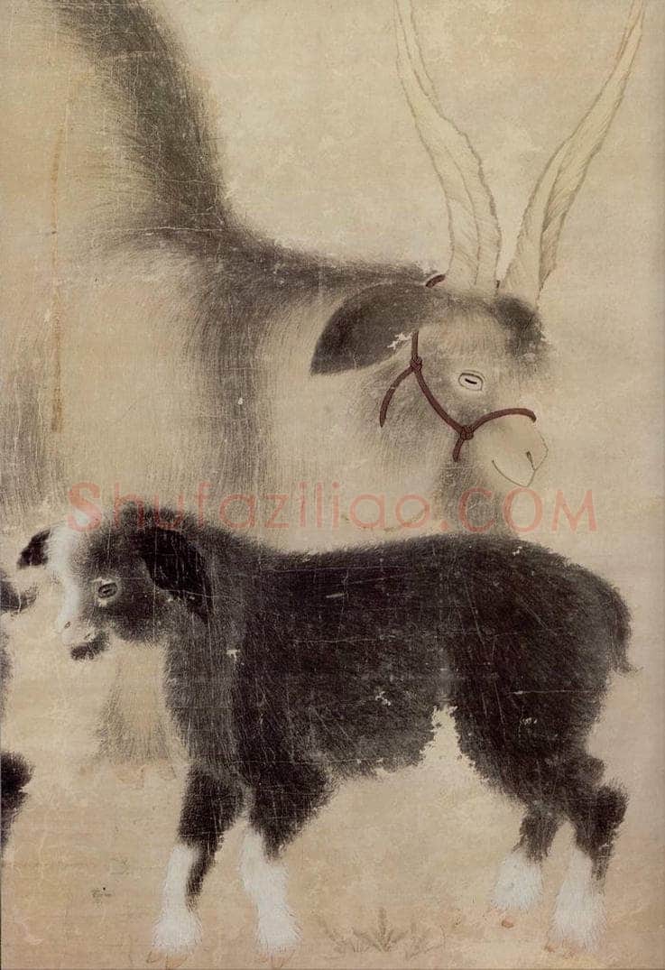 明 宣宗 《画三阳开泰图》 书画作品