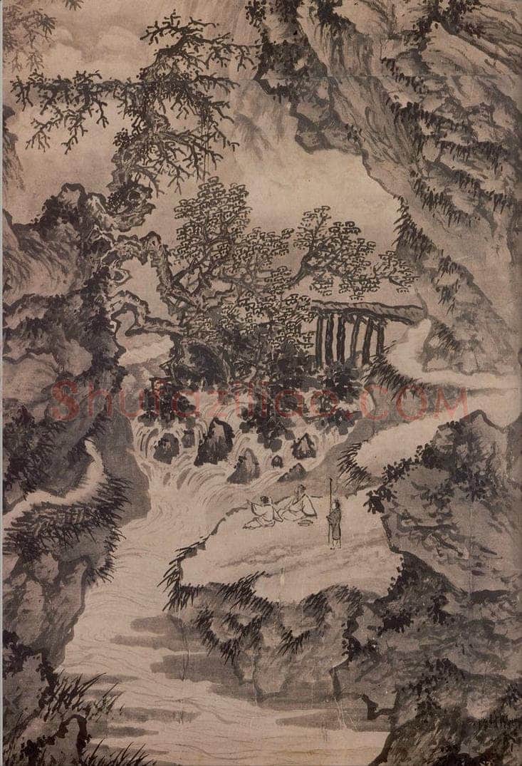 明 谢时臣 《林峦秋霁图》 书画作品