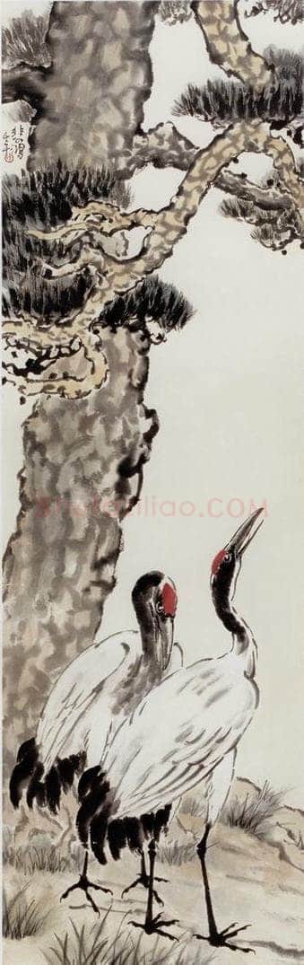 现代 徐悲鸿 《松鹤》 书画作品