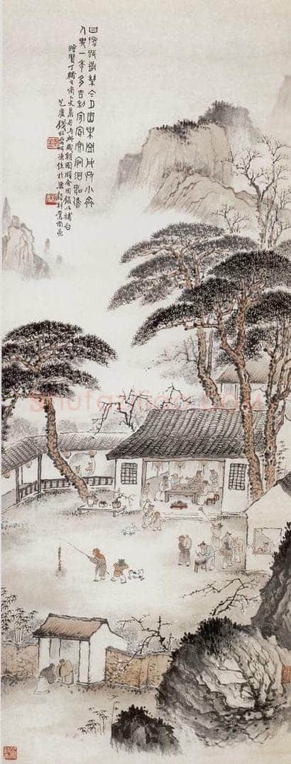 20世纪40年代 钱松岩 《岁朝图》 书画作品