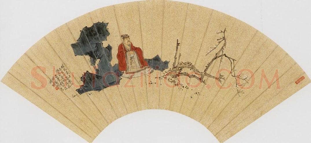 1935年 钱松岩 《梅花高士》 书画作品
