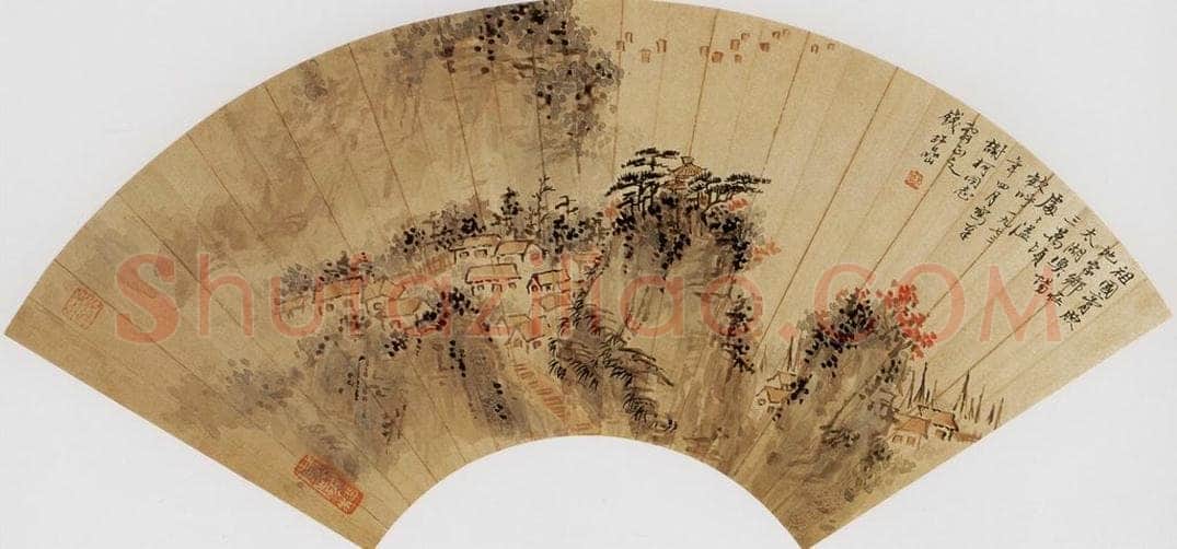 1973年 钱松岩 《家乡在太湖》 书画作品