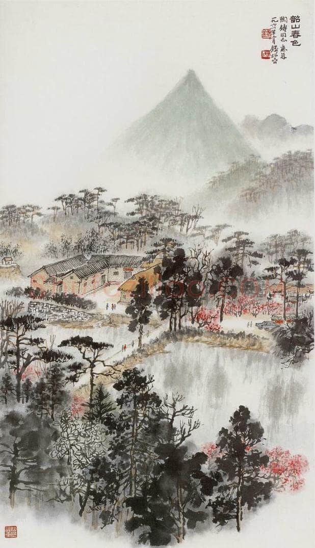1961年 钱松岩 《韶山春色》 书画作品
