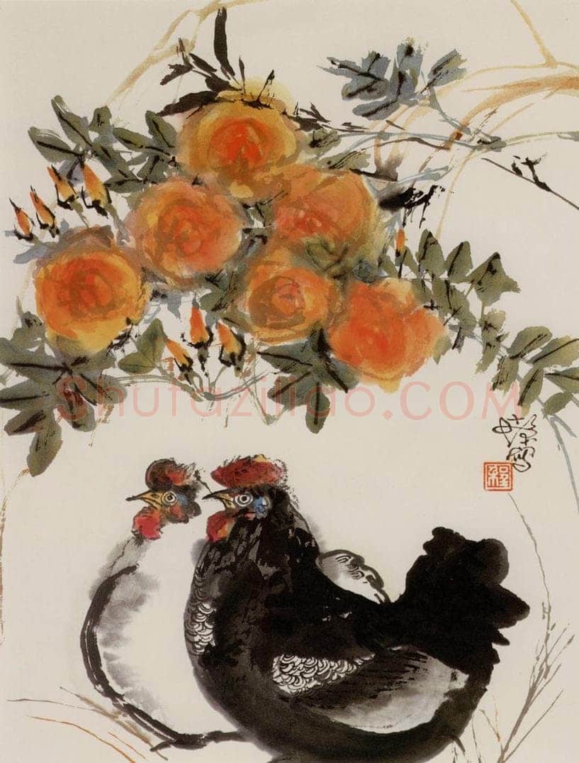 1982年 程十发 《花鸟册页》 书画作品