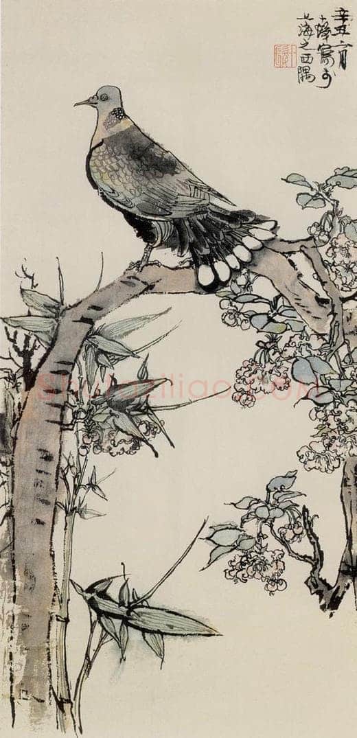 1961年 程十发 《寻觅》 书画作品