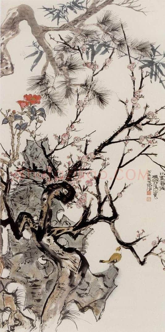 1978年 程十发 《小园春满》 书画作品