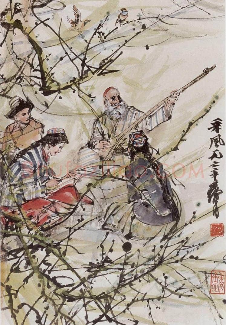 1962年 黄胄 采风 书画作品