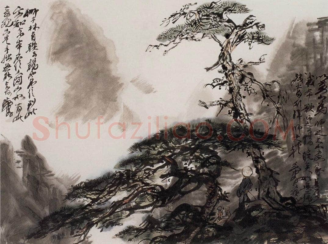1980年 黄胄 《山水》 书画作品