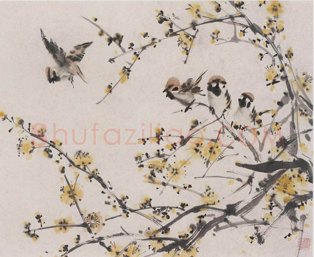 1984 黄胄 《麻雀》 书画作品