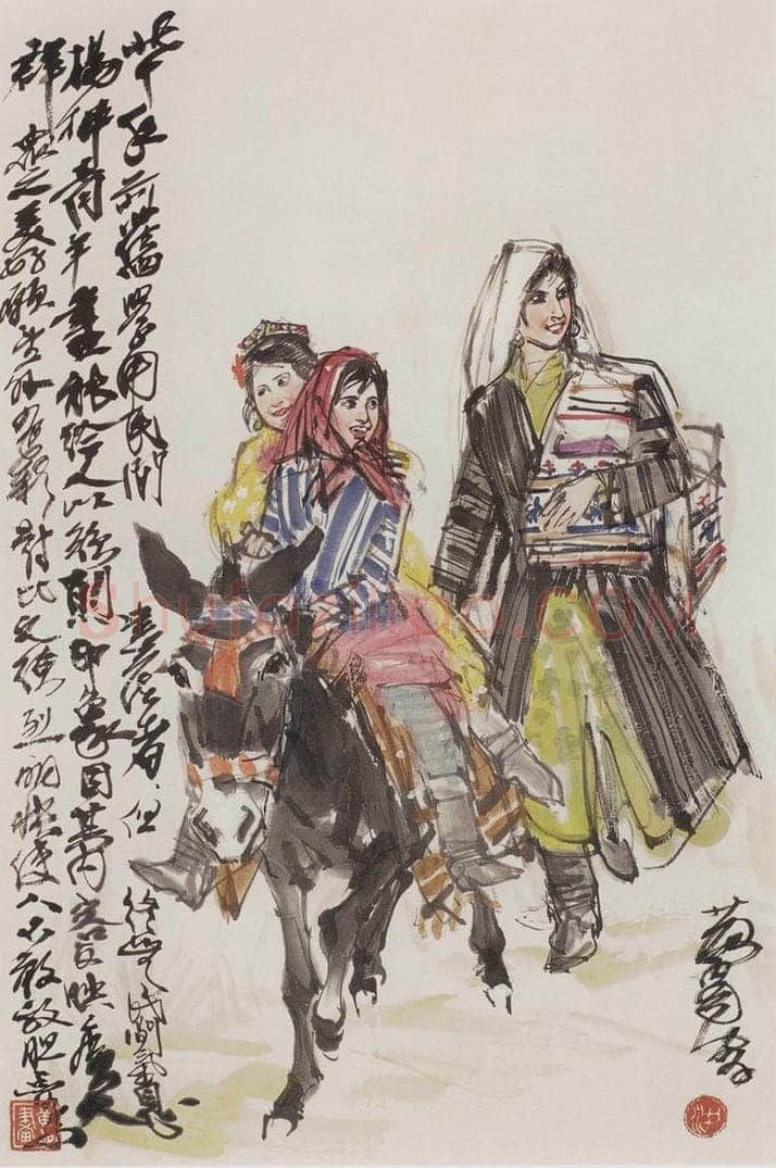 黄胄 《赶集》 书画作品