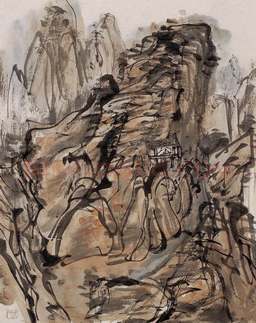  黄胄 《山石》 书画作品