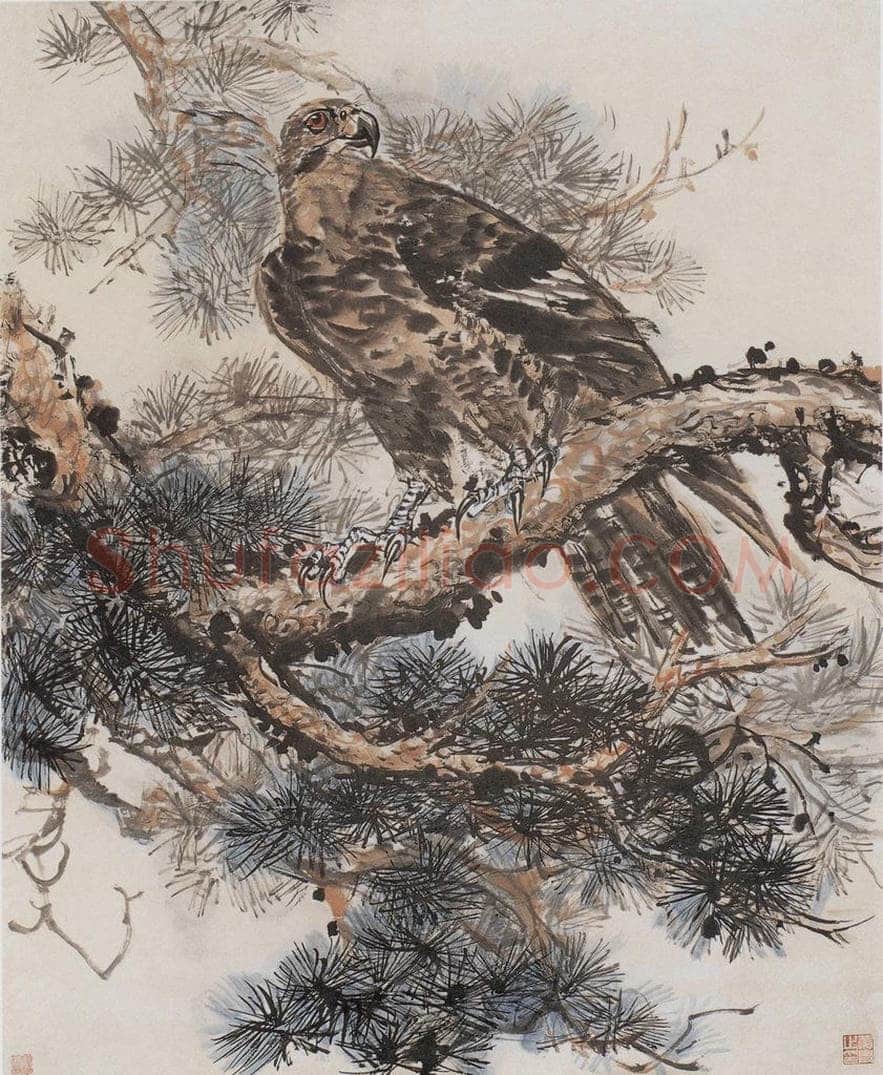 黄胄 《松鹰》 书画作品