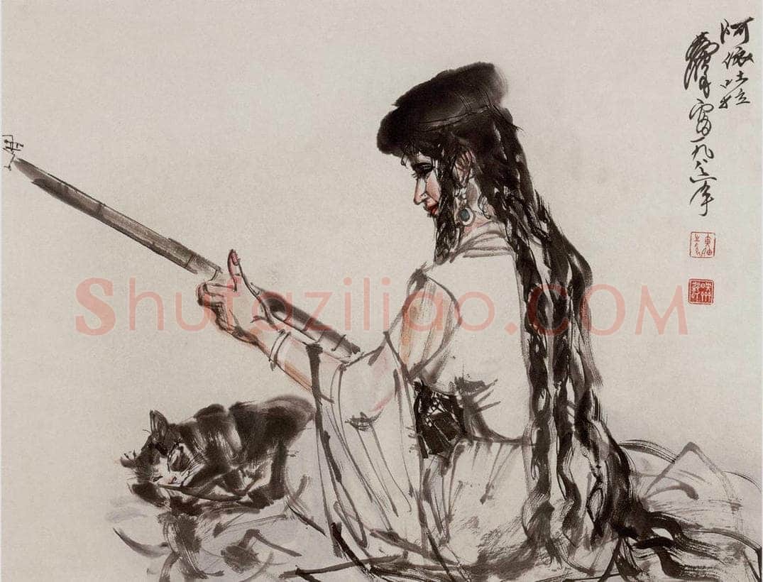 1986年 黄胄 《阿依吐拉》 书画作品