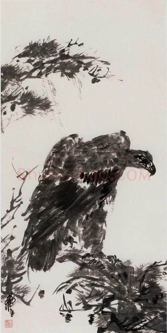 黄胄 《松鹰》 书画作品
