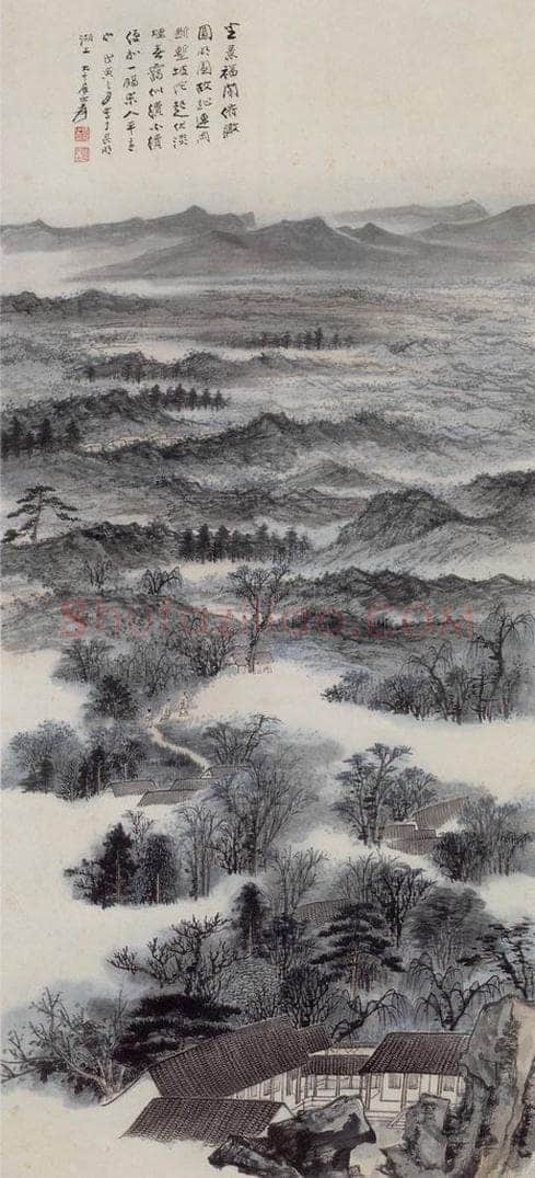  张大千 圆明园故址图 书画作品
