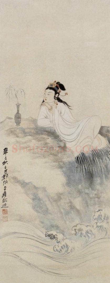  张大千 观音像 书画作品