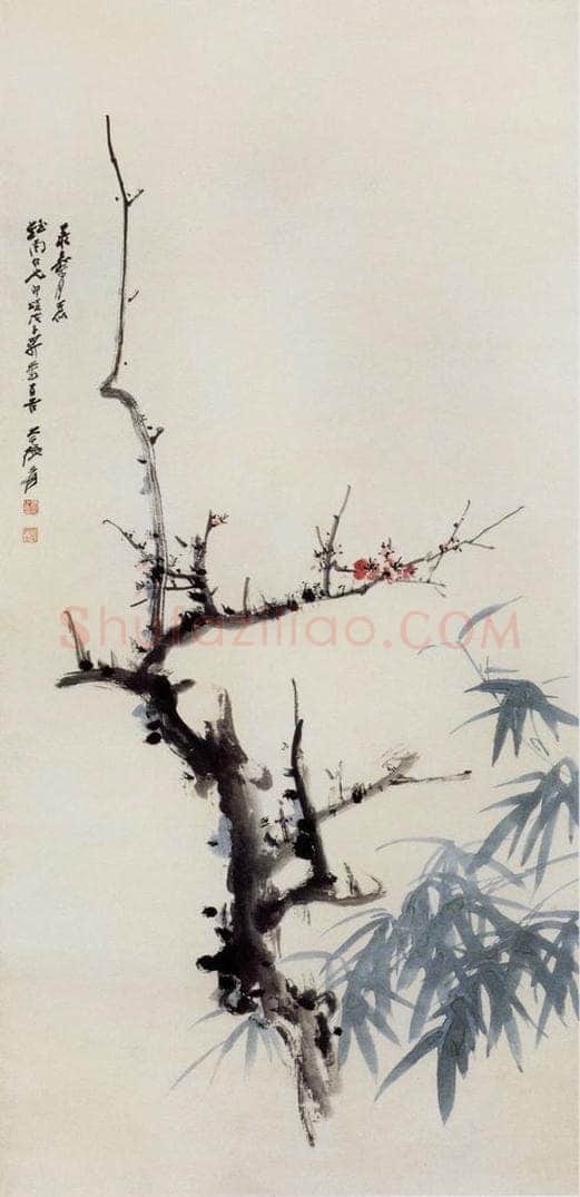  张大千 梅竹图 书画作品