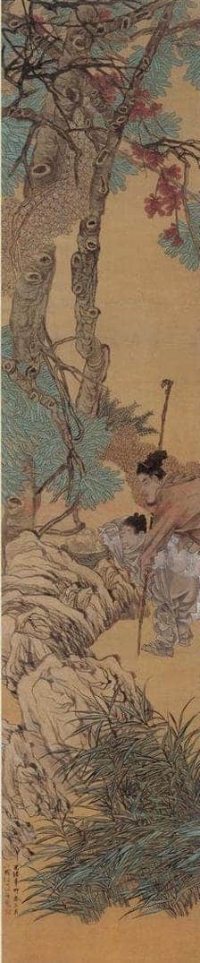 清 任颐 《人物故事四条屏》 书画作品