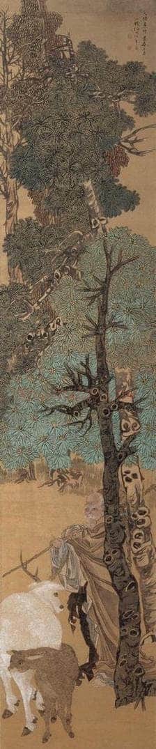 清 任颐 《人物故事四条屏》 书画作品