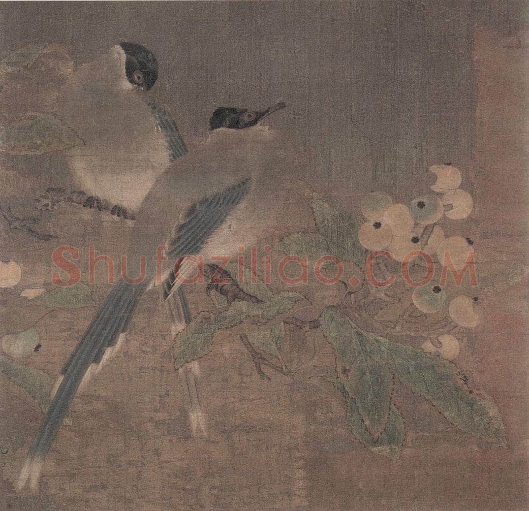 宋 佚名 《山鹊枇杷图》 书画作品