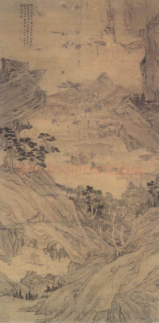明 陆治 《桃源图》 书画作品