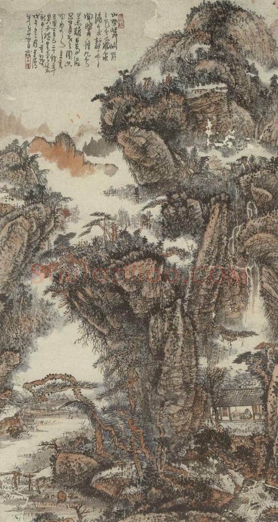 黄秋园 《山水》 书画作品