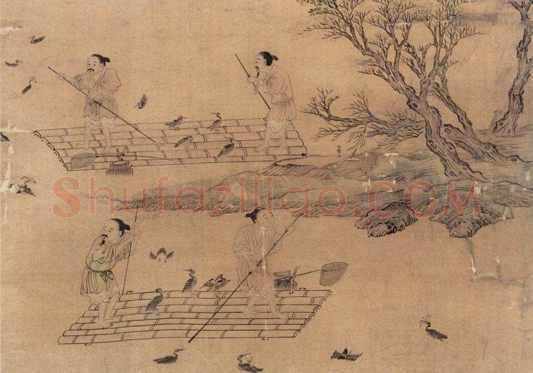 明 佚名 《渔家乐》 书画作品