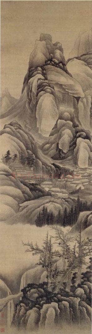 清 龚贤 《天半峨眉图》 书画作品
