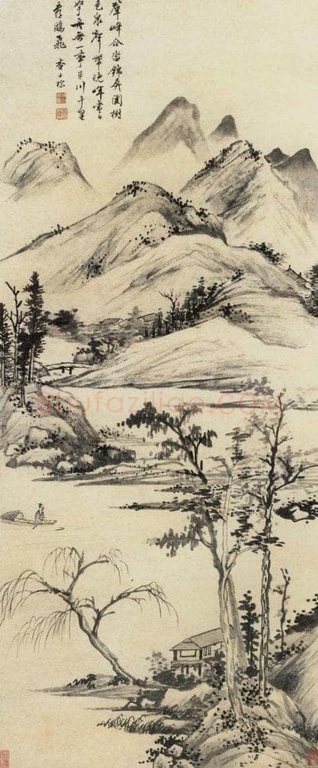 清 查士标 《山水》 书画作品